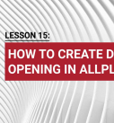 Lesson 15: How to create door opening in Allplan?