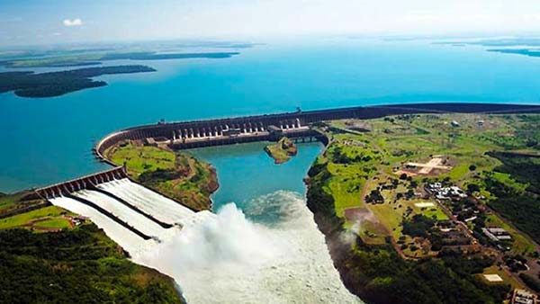 Itaipu Dam on the border of Paraguay and Brazil